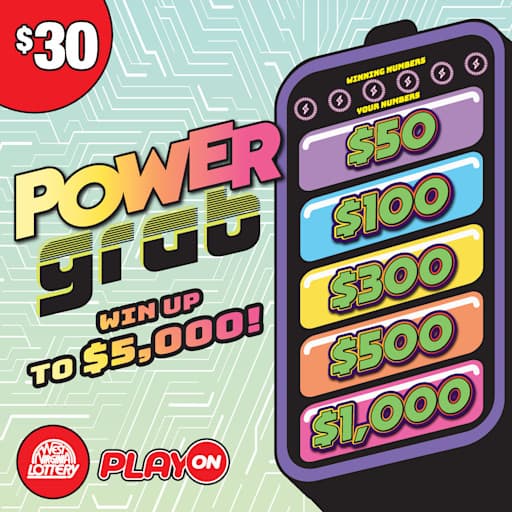POWER-CAKE-VIBES-SPIN scratch-off ticket