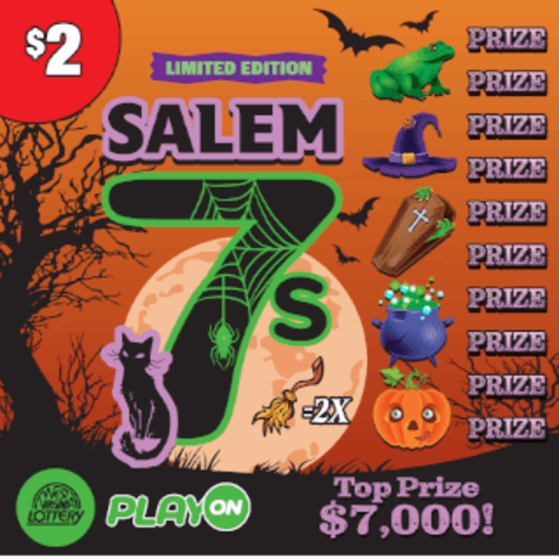 SALEM-WINTER GREEN SEVENS scratch-off ticket