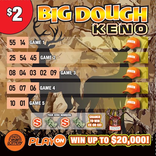 DOUGH-BEE-DILL-KING KENO scratch-off ticket