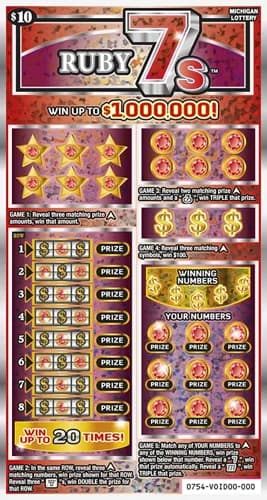 Ruby 7s scratch-off ticket