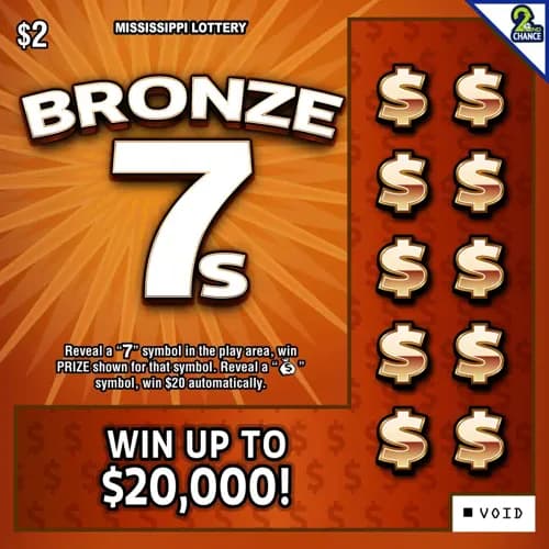 Bronze 7s scratch-off ticket