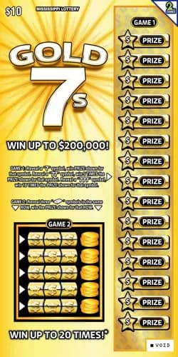 Gold 7s scratch-off ticket