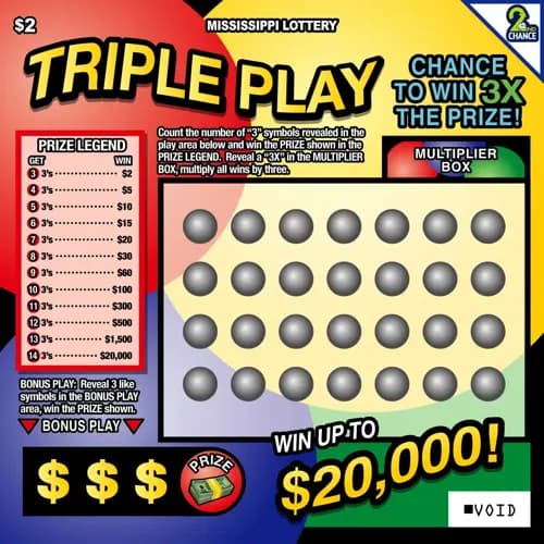 Triple Play scratch-off ticket