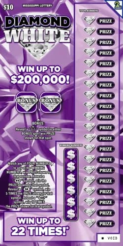 Diamond White scratch-off ticket