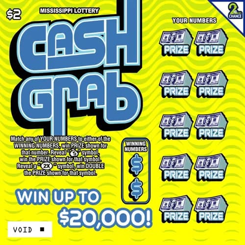 Cash Grab scratch-off ticket