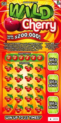 Wild Cherry scratch-off ticket