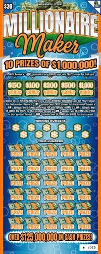Millionaire Maker scratch-off ticket