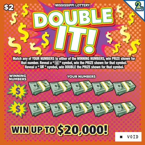 Double It! scratch-off ticket