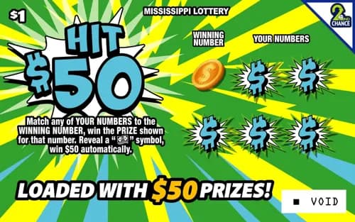 Hit $50 scratch-off ticket