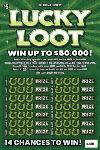 Lucky Loot scratch-off ticket