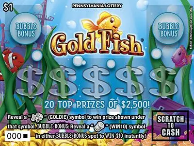 GOLD FISH® scratch-off ticket