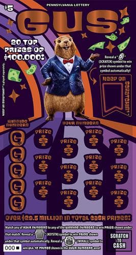 GUS® scratch-off ticket