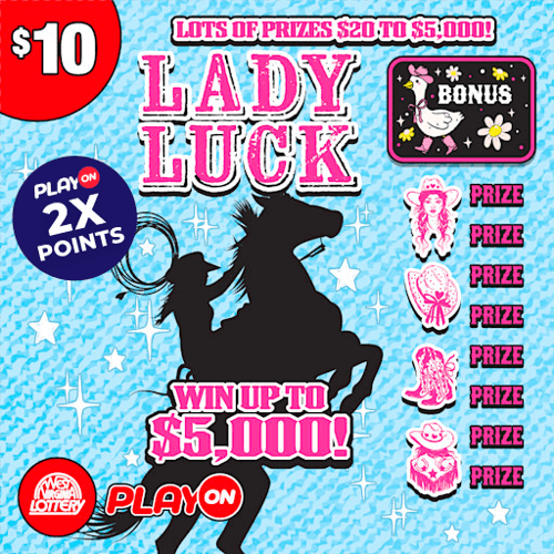 LADY LUCK scratch-off ticket